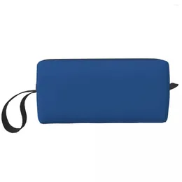 Cosmetic Bags Classic Blue Solid Color Background Makeup Bag Pouch Travel Toiletry Small Storage Men Women