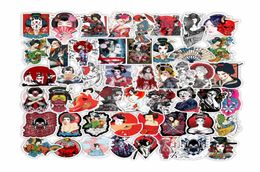 Pack of 50Pcs Whole Japanese Geisha Stickers Waterproof Sticker For Luggage Laptop Skateboard Notebook Water Bottle Car decals5201997