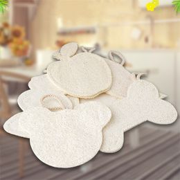 juchiva Kids Cartoon Bath Brushes Sponges Scrubbers Cute Fish Bear Star Heart Shaped Bathing Wipe Natural Loofah Rubbing Baths Towel T9I002563