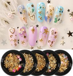 Tamax NA038 Mixed Style Metal Nail Art Decoration Pearl Rhinestones Nails Crystal Stones Sticker Manicure Accessories Tips Nail To8422260