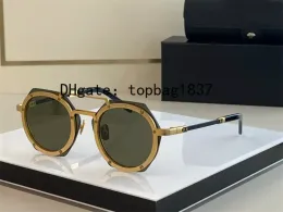 10a Top Quality Mens Sunglass Luxury Brand Design Fashion Style Mirror Sunglasses Shades Steampunk Retro Vintage Man Glasses Women Hexagon Eyewear 006 with box