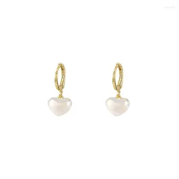 Dangle Earrings Peach Pearl Female High Sense Minority Design 2024 Tide Explosive Western