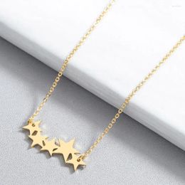 Pendant Necklaces CHENGXUN 2024 Pentacle Pentagram Necklace Women Female Delicate Stars Engagement Jewelry Fashion Accessory For Friends