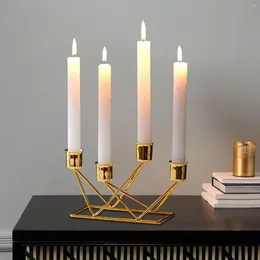 Candle Holders Candlestick Taper Holder Gold Colour For Mantle Fireplace Decor Sturdy