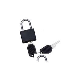 Door Locks Price Black Small Mini Strong Steel Padlock Travel Tiny Suitcase Lock With 2 Keys Drop Delivery Home Garden Building Supp Dh47B