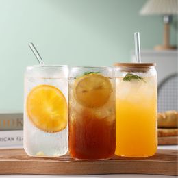 Drinkware Coke cup Straw with lid High borosilicate glass