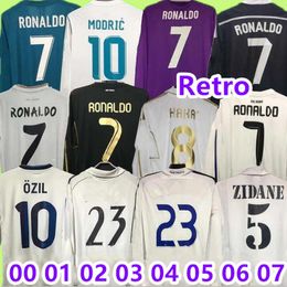 Retro Real MadridS Soccer Jersey long sleeve Football shirts GUTI Ramos SEEDORF CARLOS 10 11 12 13 14 15 16 17 RONALDO ZIDANE RAUL 00 01 02 03 04 05 06 07 finals KAKA OZIL