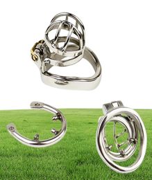 NEW Stainless Steel Super Small Cage with Antioff ring BDSM Sex Toys For Men Device 35mm Short Cage7954077