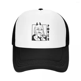 Ball Caps Fashion Chainsaw Man Baseball Cap For Women Men Breathable Japan Anime Manga Power Trucker Hat Outdoor Snapback Sun Hats