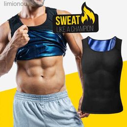 Men's Tank Tops Heat Trapping Vest Pullover Sweat Enhancing Shirts Workout Tank Top Sauna Shapewear Waist Trainer for Men Compression FitnessL240124