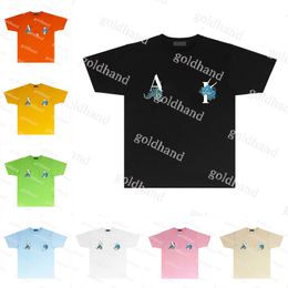 High Street Mens T Shirts Fashion Pure Cotton Tees Couple Casual Short Sleeve Tops Solid Colour Tshirt