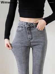 Women's Jeans Vintage High Waist Women Ankle-length Pencil Spring Fall Skinny Denim Pants Casual Stretch Vaqueros Korean Leggings