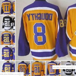 1967-1999 Movie Retro CCM Hockey Jersey Embroidery 16 Marcel Dionne 19 Butch Goring Anze Kopitar Drew Doughty TAYLOR Vintage Jerseys 92