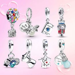 Travel Funny Charms For Women Original Sier Plated Bracelet Camera Heart Moment Pendant Diy Friend Gift Beads Free Shipping