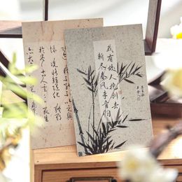 Sheets Paper Ancient Chinese Character Calligraphy Message Card Memo Pad For Scrapbooking DIY Decorative Collage Journaling