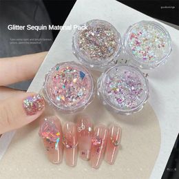 Nail Glitter Sequins Iridescent Waterproof And Durable Easy To Carry Safe Non-toxic Unique Design Decorations Laser Manicure
