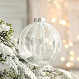 Party Decoration Christmas Decor Transparent Glass Ball Inlaid With Diamond White Snowman Pentagram Tree Tendan Dropship