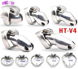 2021 HT-V4 Metal Device Stainless Steel Cock Cage Penis Ring Lock BDSM Bondage Gear Adult Erotic Sex Toys for Men P08269099742