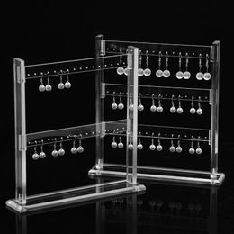 Charm Acrylic Earrings Ear Studs Necklace Jewelry Display Rack Stand Organizer Jewelry Earring Holder 23*24cm