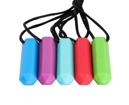 Sensory Silicone Chew Necklace for Boys Girls Bite Chewable Gem Necklace Chew Jewelry Oral Baby Teething Tools8434864