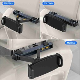 Tablet PC Stands Universal Car Back Seat Mount Telescopic Tablet Rear Holder Bracket Clamp Rack for iPad Headrest 4.7-11in Ajustable Stable Stand YQ240125