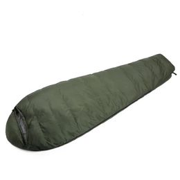 Sleeping Bag Ultralight Winter Down Goose Outdoor Camping Compression Bag Low Temperature Thermal Tactic Military Style Portable 240119