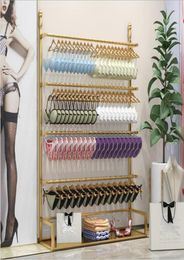 Underwear display racks Commercial Furniture inner clothes rack wall side hanging shelf floor underwears show hangings multilayer8606138