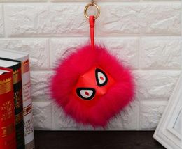 Keychains Fur Pom Fake Ball Key Chain Porte Clef Pompom De Fourrure y Bag Charms Keychain KeyringKeychainsKeychainsKeychains6165902