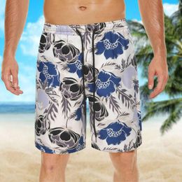 Men's Shorts Hawaii Mens Funny Quick Dry Surfing Swim Trunks Summer Beach Holiday Cute Drawstring Board Pockets Pantalones