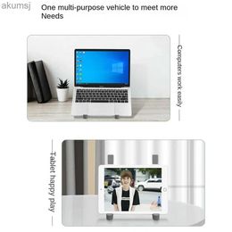 Tablet PC Stands Aluminium Alloy ABS Silicone Tablet Laptop Stand Adjustable Black Laptop Riser for For Mac-Book Pro Air Lenovo Dell HP YQ240125