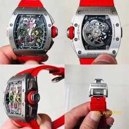 RichardMills RM11-02 Titanium Watches Automatic Mechanical Men's Watch RM Chronograph 50*42.7mm Fashion Watch FUN ODQ0