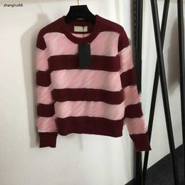 luxurious women designer fashion sweater Letter logo striped pullover knitting high quality upper garment Jan 25