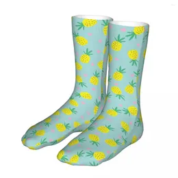 Men's Socks Happy Funny Male Mens Women Casual Summer Pineapple Fruit Graphic Stockings Spring Autumn Winter