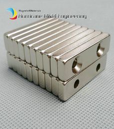 24pcs NdFeB Fix Magnet 40x10x5mm with 2 M5 Screw Countersunk Holes Block N42 Neodymium Rare Earth Permanent Magnet9121332