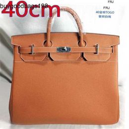 40cm Designer Handbags Bags 40 40cm Bag Full Leather Canvas Mens and Womens Universal Handbag Large Capacity Cowhide Travel Have Logo Wl0p 71V8