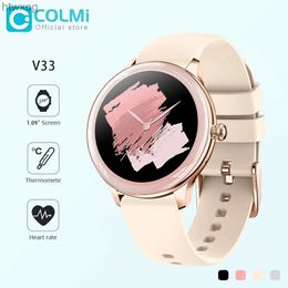 Smart Watches COLMI V33 Lady Smartwatch 1.09 inch Full Screen Thermometer Heart Rate Sleep Monitor Women Smart Watch YQ240125