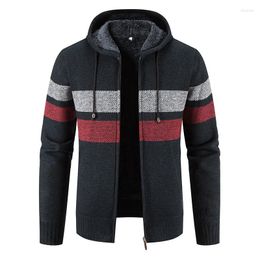 Men's Sweaters Thicker Warm Winter Casual Cardigans Hoodies Slim Fit Men Hooded Sweatercoats Jackets4XL