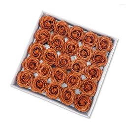 Decorative Flowers Dia7cm Soap Rose Flower Head Six-layer Curled HeadS Immortal Simulation DIY Bouquet Gift Box Material
