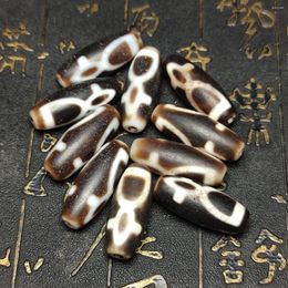 Loose Gemstones Returning Natural Agate Weathered Wealth God Tianzhu Dzi In Tibetan Areas Men And Women's Necklace Pendant DIY Accessories