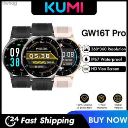 Smart Watches KUMI GW16T Pro Smartwatch Global Version Full Touch HD Heart Rate Monitor IP68 Waterproof Man Woman Smartwatch for IOS Android YQ240125