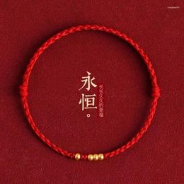 Charm Bracelets Handmade Lucky Couple Red String Chinese Zodiac Year Accessories