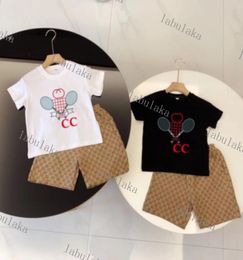 23 Luxury designer Clothing Sets kids Tshirt white monogrammed shortst fashion British fashion brand summer childrens treasures a9713521