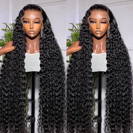 Deep Wave 13x6 HD Human Hair Lace Frontal Wig Brazilian Curly Human Hair Wigs for Women Water Wave Lace Front Wig Preplucked 250