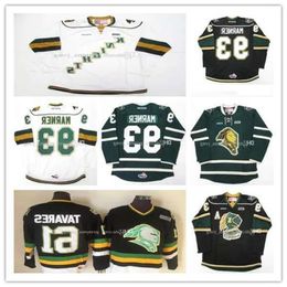 Cheap Vintage OHL London Knights Jersey 93 Mitch Marner 18 Liam Foudy 11 John Carlson 61 John Tavares 16 Max Domi Embroidery Custom Jers 14