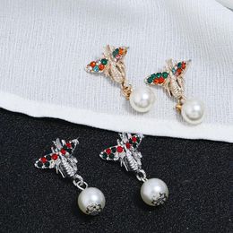 Dangle Earrings Fashion Silver Colour Drop For Women Cute Stereoscopic Insect Shape Birthday Jewellery Gifts