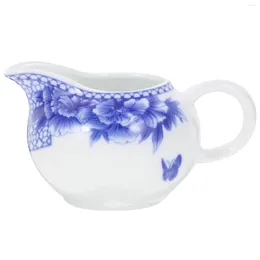 Dinnerware Sets Blue And White Porcelain Glass Water Pitcher Creamer With Handle Ceramics Sauce