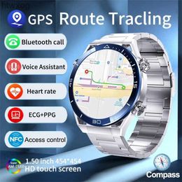 Smart Watches For Android ECG Smart Watch Men GPS Tracker AMOLED 454*454 HD Screen Heart Rate HD Bluetooth Call Sports SmartWatch New YQ240125