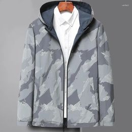 Men's Jackets Double Sided Jacket For 2024 Spring And Autumn Casual Solid Colour Camouflage Top Coat