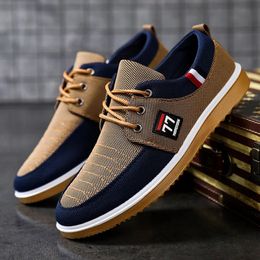 Casual Sports Canvas Men's Lightweight Mesh Breathable Vulcanized Shoes For Men Classic Fashion Lace Up Work Shoe 240119 GAI 57480