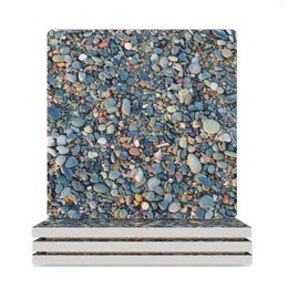 Table Mats Stones And Pebbles On The Beach Ceramic Coasters (Square) Drinks For Cups Set Funny Creative